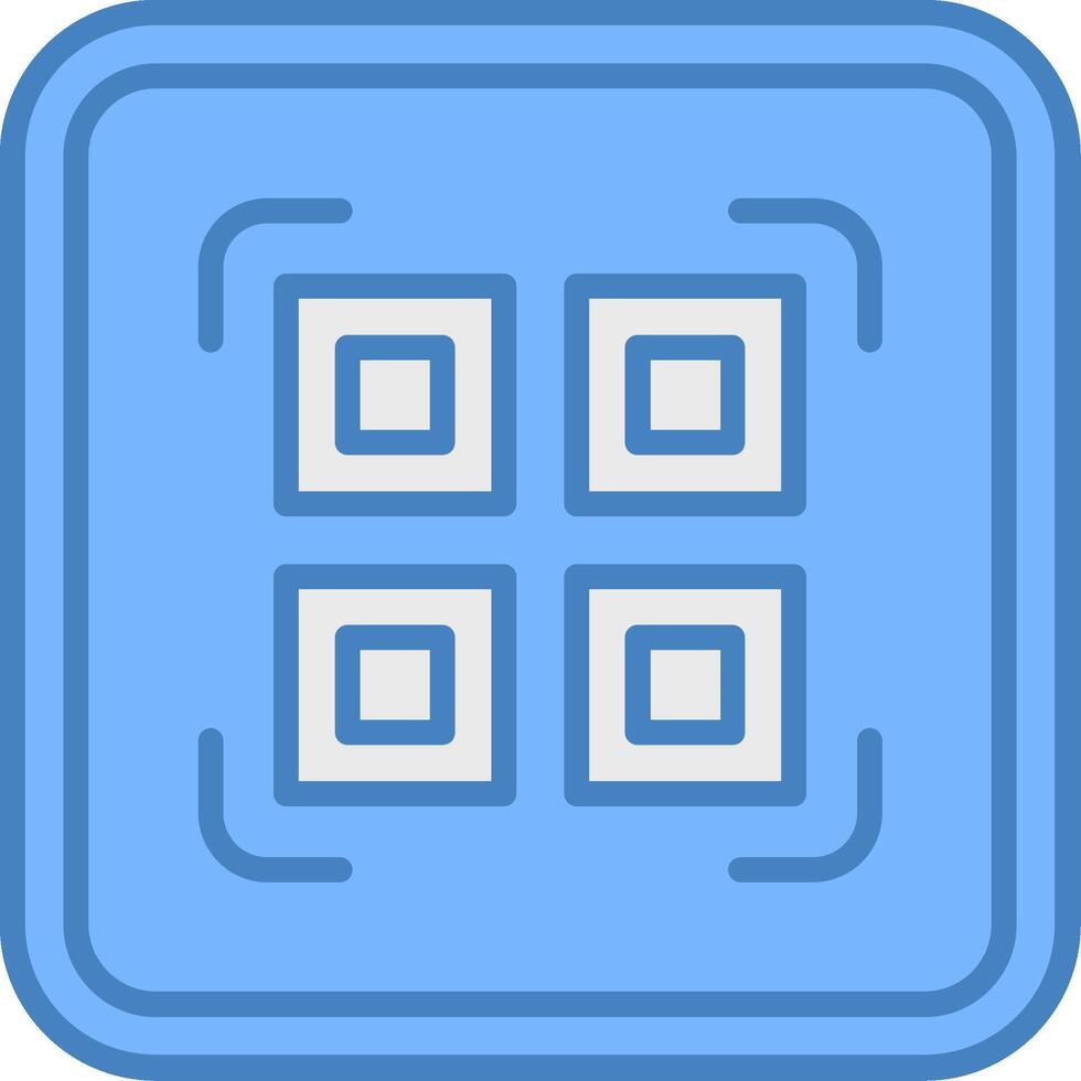 Qr Code Scan Bright Web Symbol vector