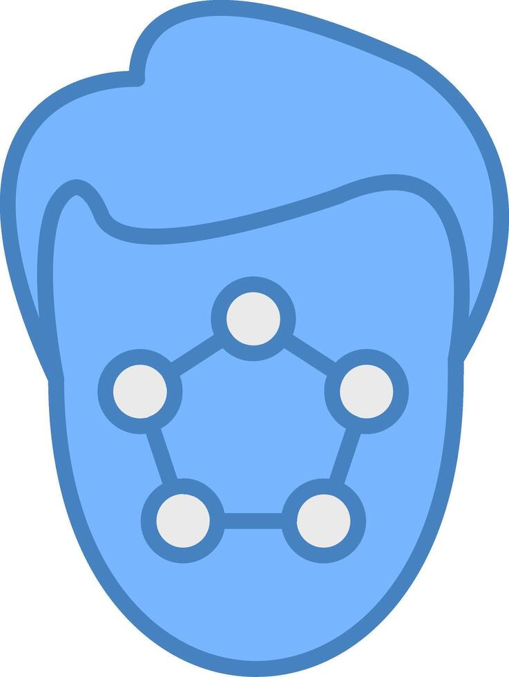 Face Scanner Color Block Symbol vector