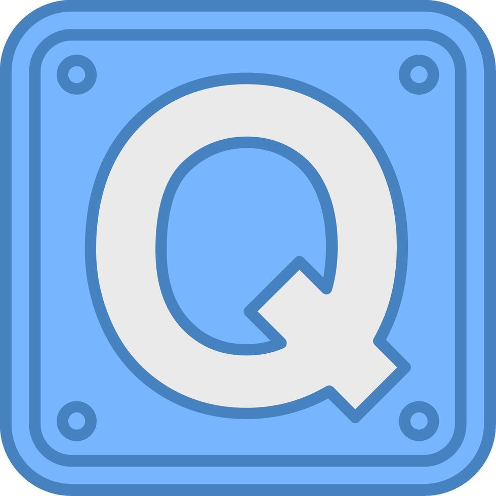 Letter Q Refined Shape Symbol vector