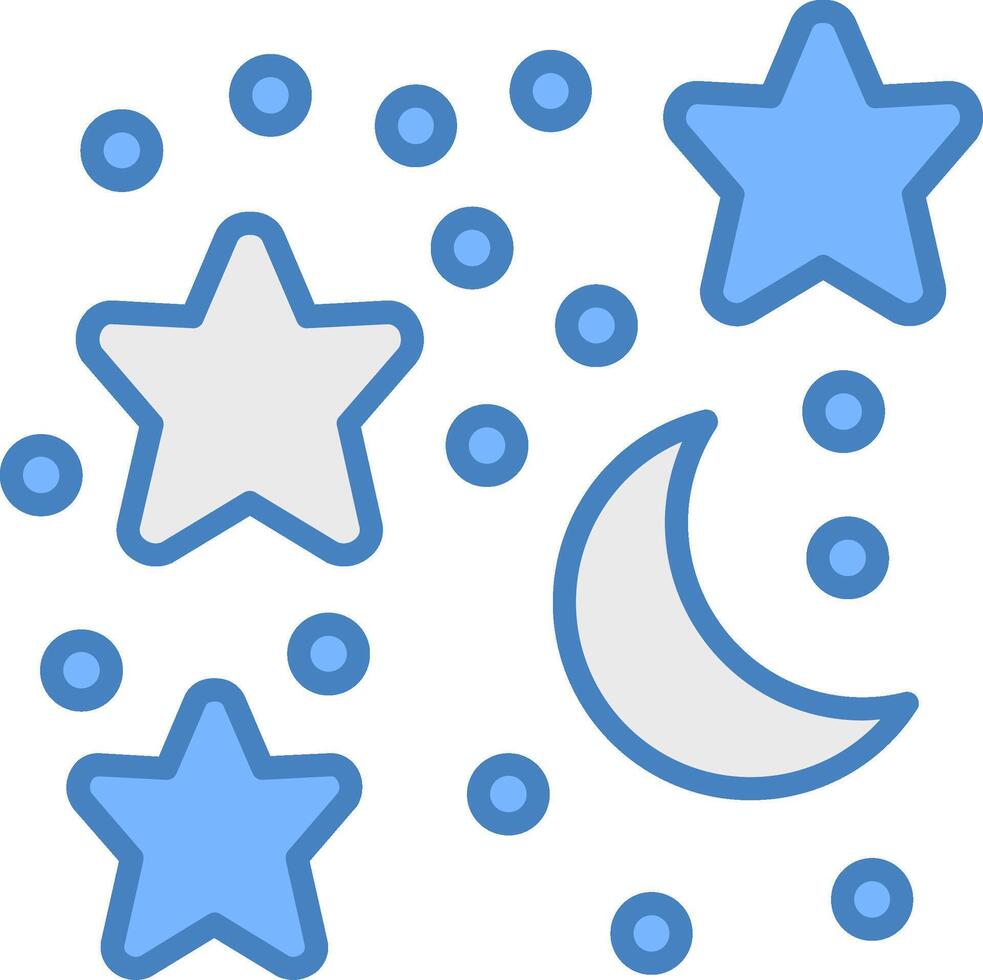 Moon And Stars Web Ready Unit vector