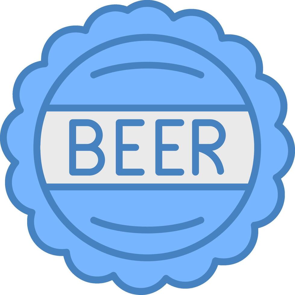 Beer Cap Handcrafted Line Element vector