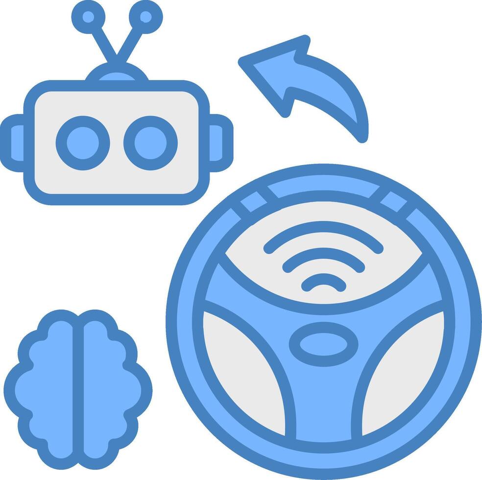 Self Driving Flat Design Token vector