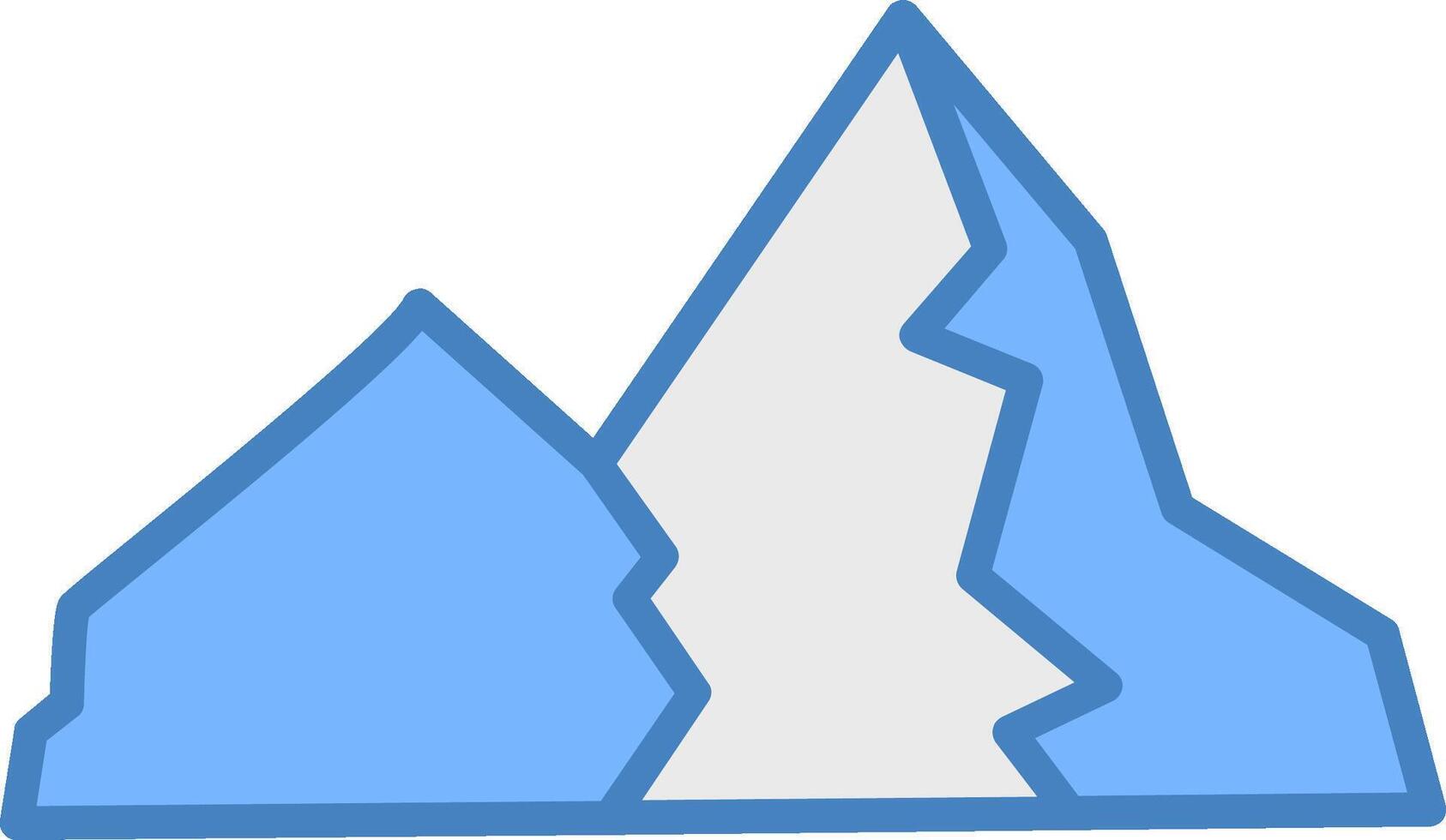 Mountain Refined Icon Sketch vector
