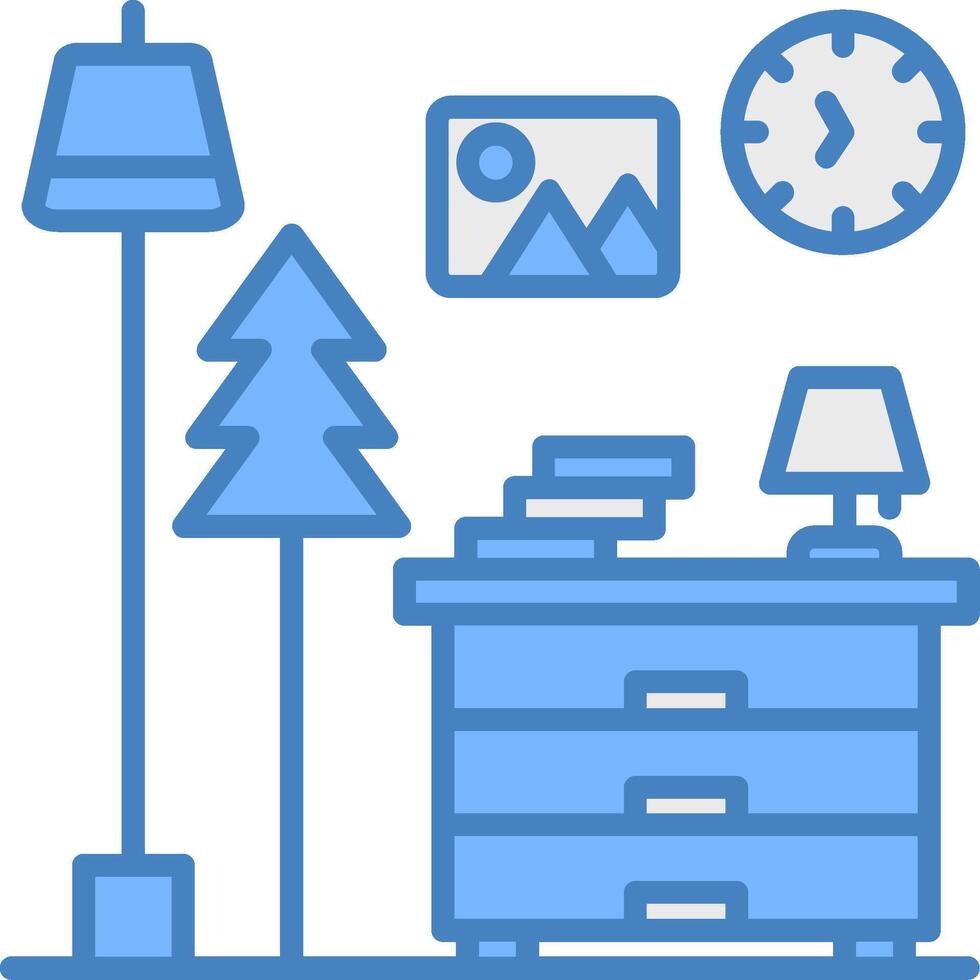 Bedside Table Isometric App Unit vector