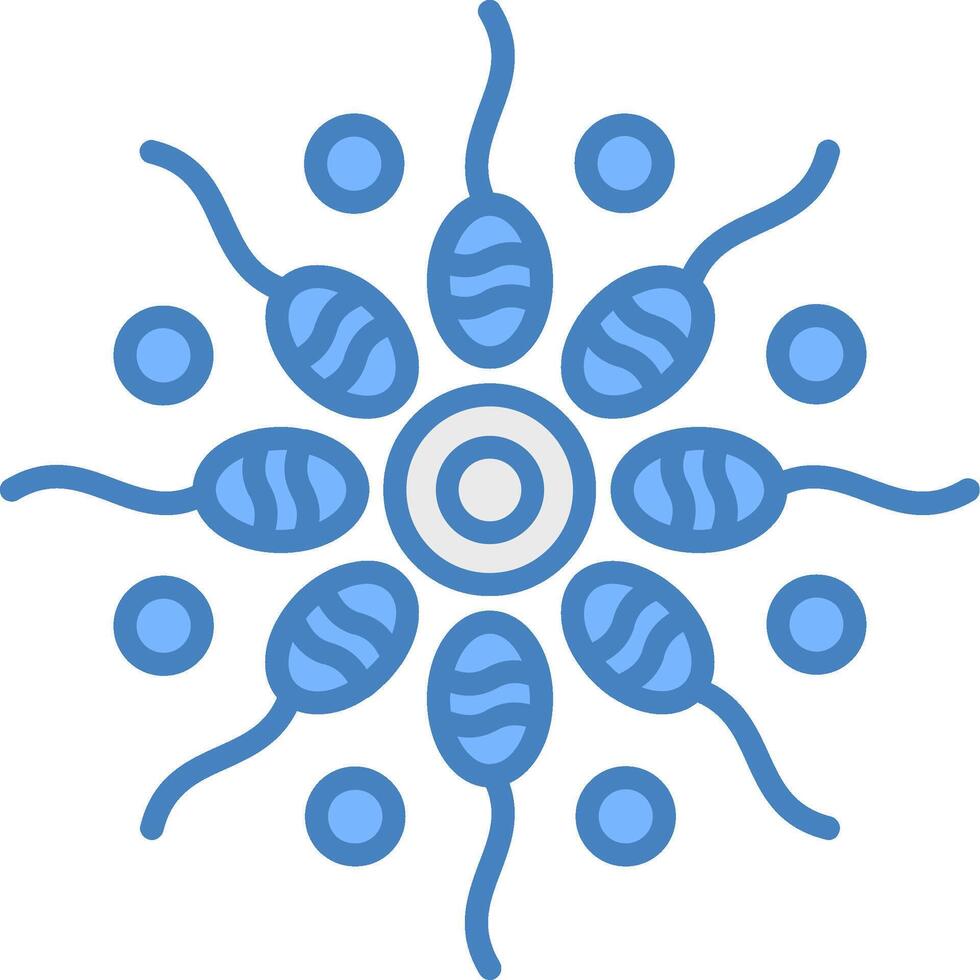 Sperm Monotone Visual Mark vector