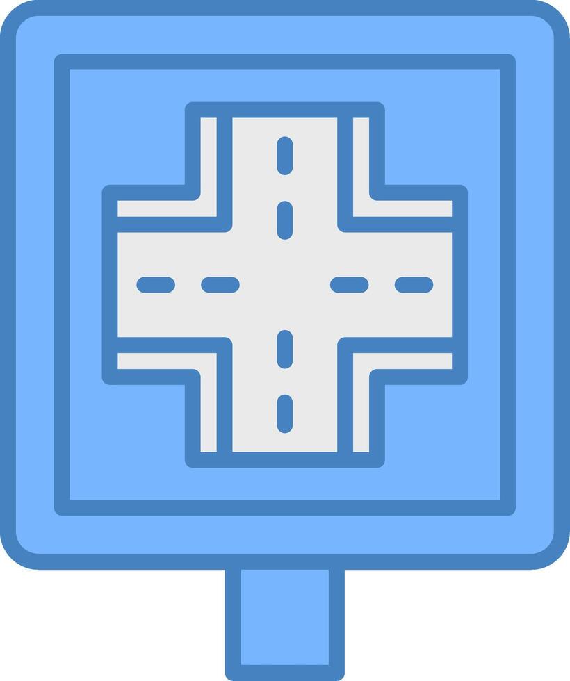 Cross Road Optimized Icon Feature vector