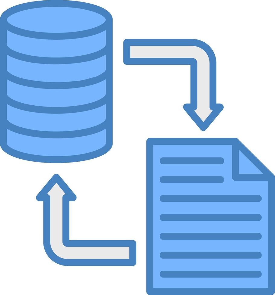 Data Transformation Bright Tone Sketch vector
