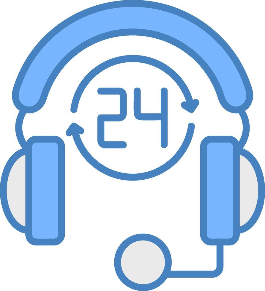 24 Hours Support Crystal Clear Object vector