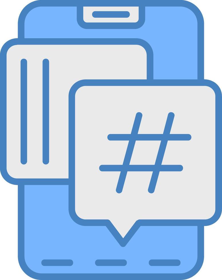 Hastag Color Block Symbol vector