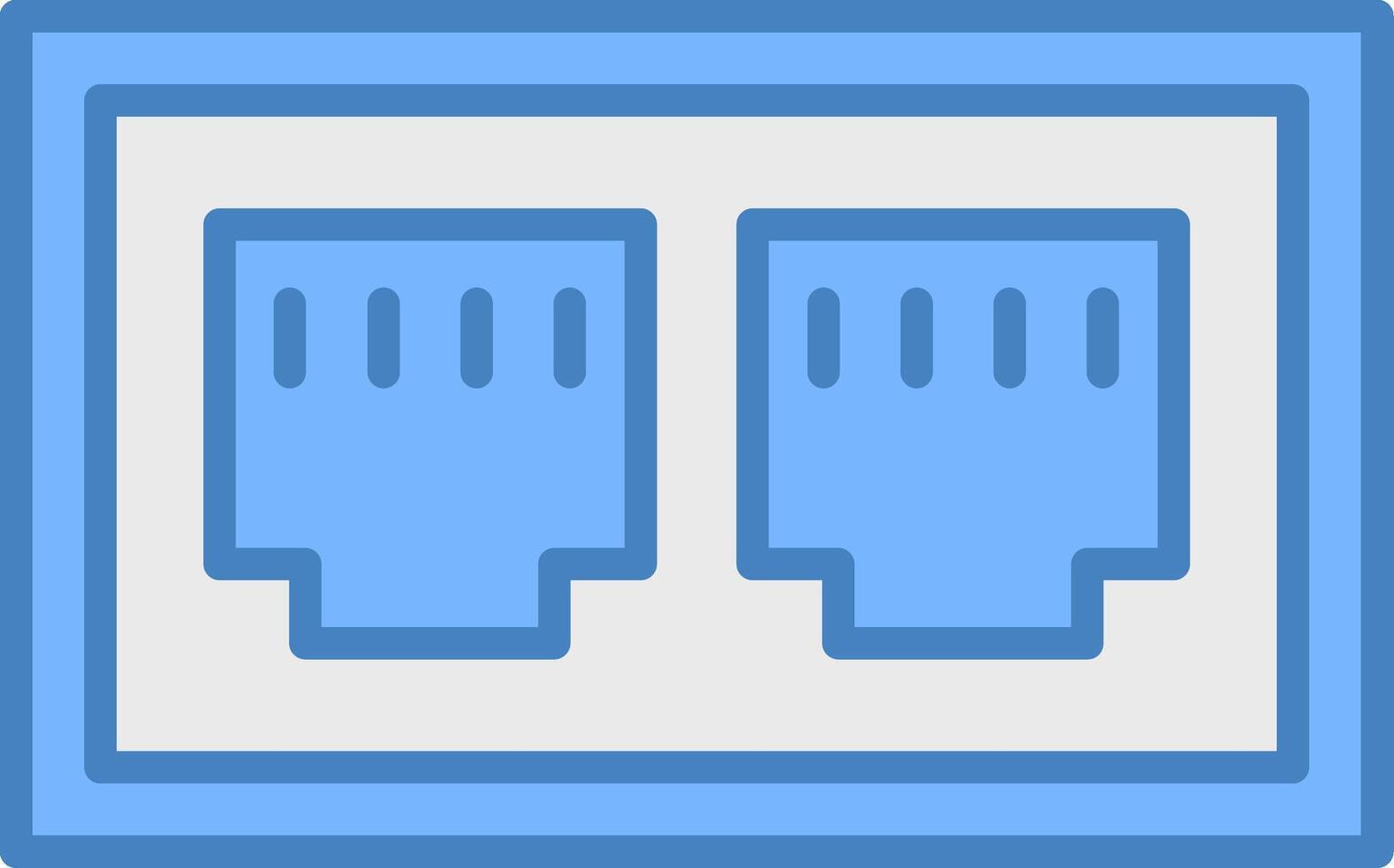 Ethernet Detailed Line Drawing vector