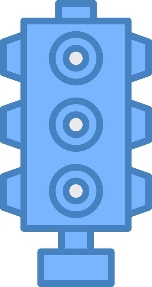 Traffic Light Monotone Visual Mark vector
