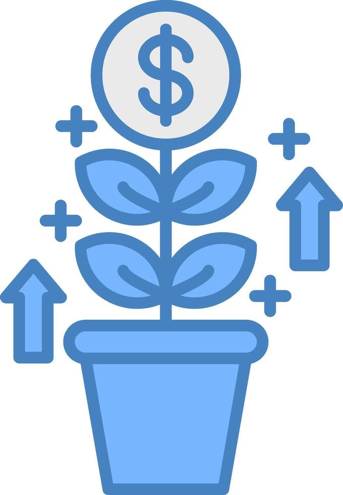 Money Tree Simplified Sketch Piece vector