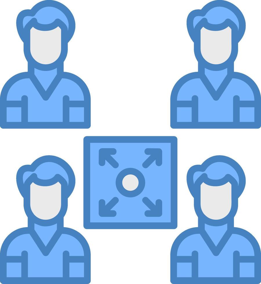Meeting Point Sharp Outline Badge vector