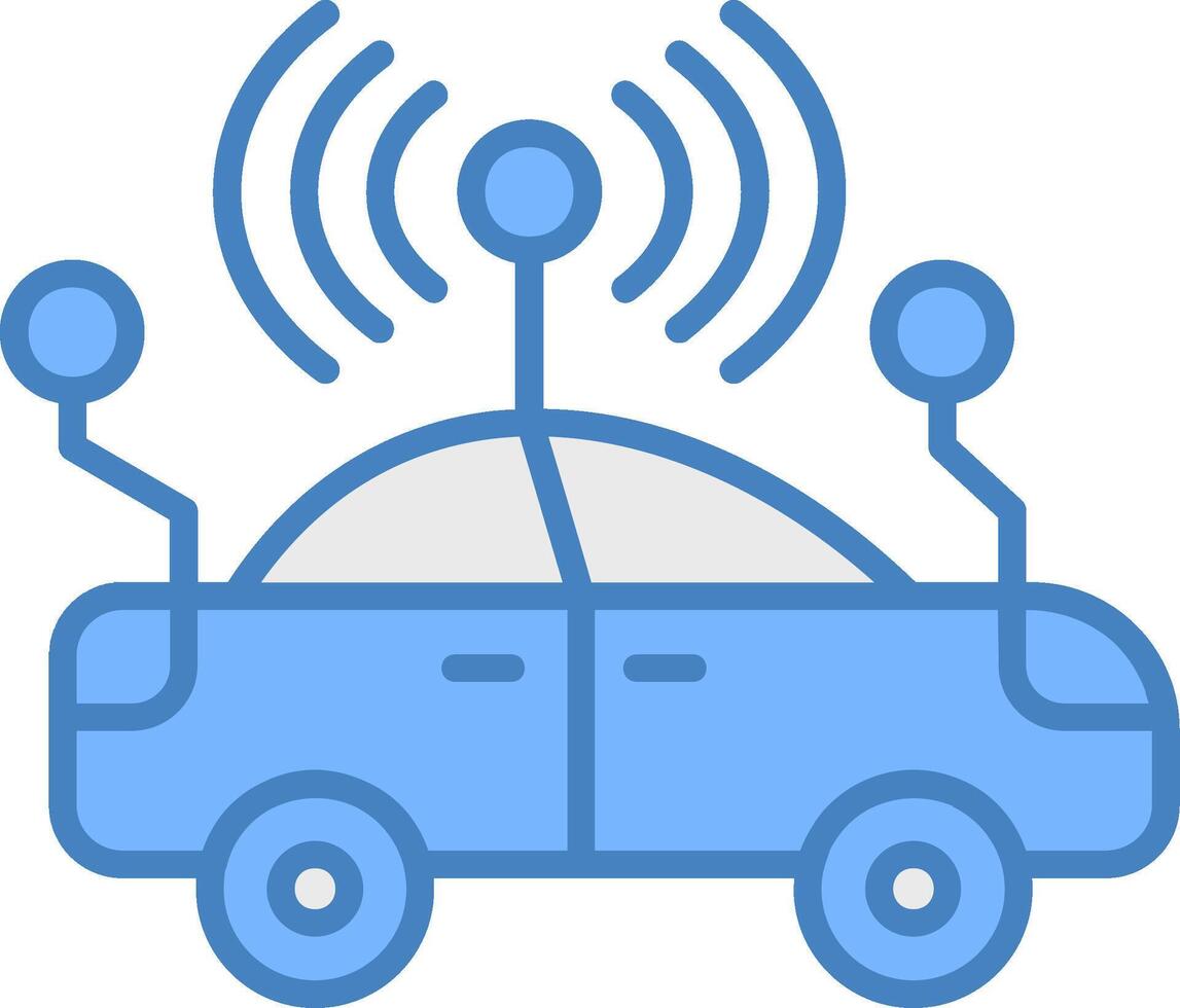 Smart Car Premium Grid Symbol vector