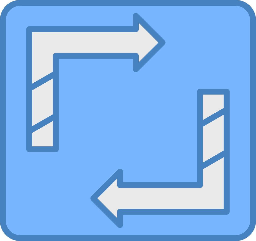 Arrows Couple Detailed Line Drawing vector