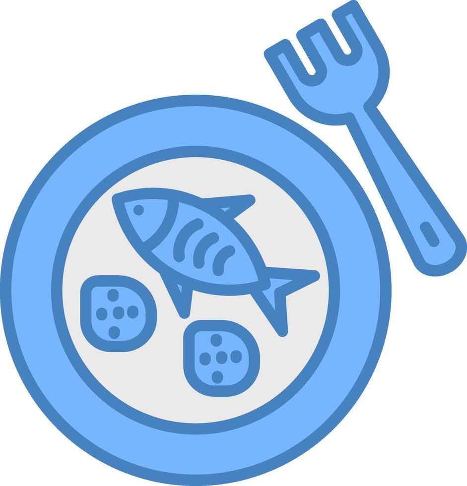 Fried Fish Crystal Clear Object vector