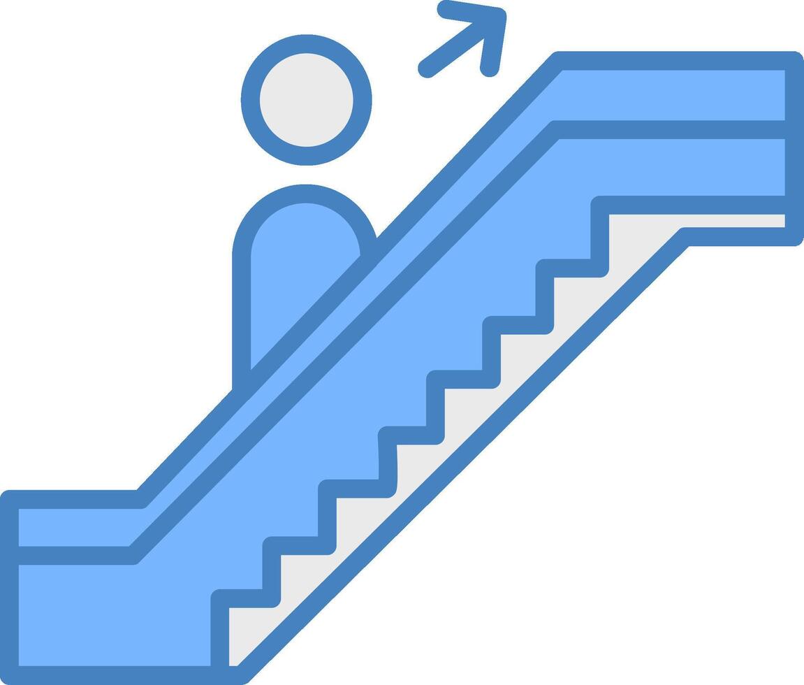 Escalator Hybrid Icon Module vector