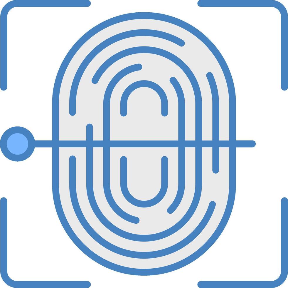 Fingerprint Sensor Artistic UI Stamp vector