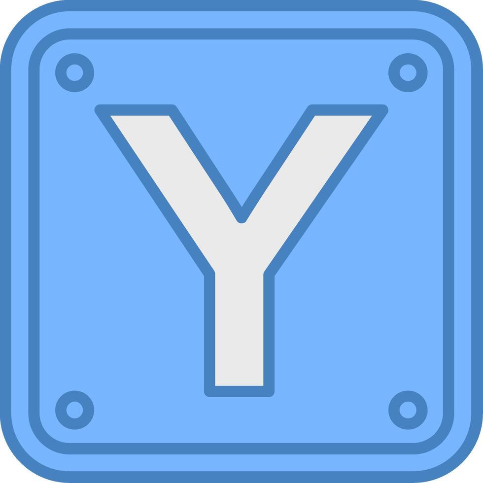 Letter Y Pastel Design Token vector