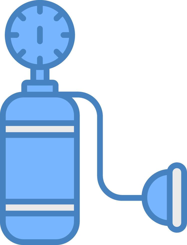 Oxygen Tank Clear Line Pattern vector