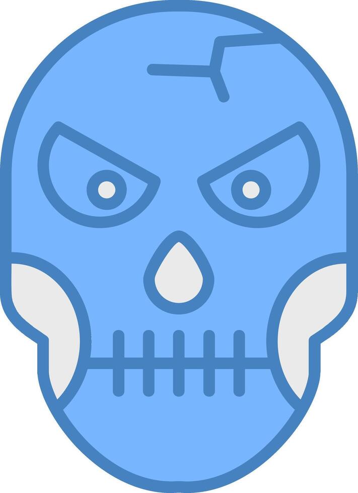 Skull Neon Badge Element vector