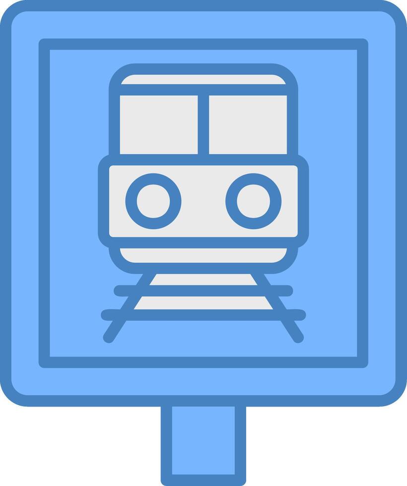Train Station Advanced Line Graphic vector
