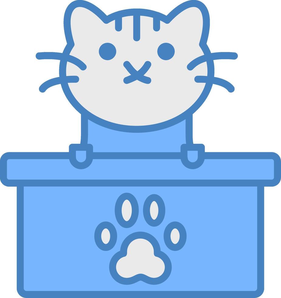 Cat Box Styled Badge vector