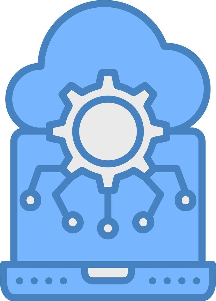 Edge Computing Bright Color Symbol vector