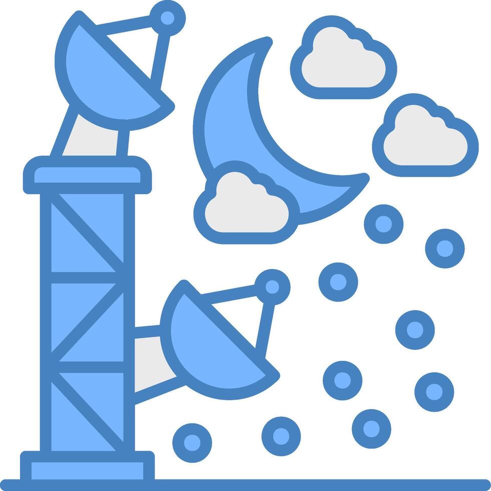 Satellite Tower Vibrant Web Token vector