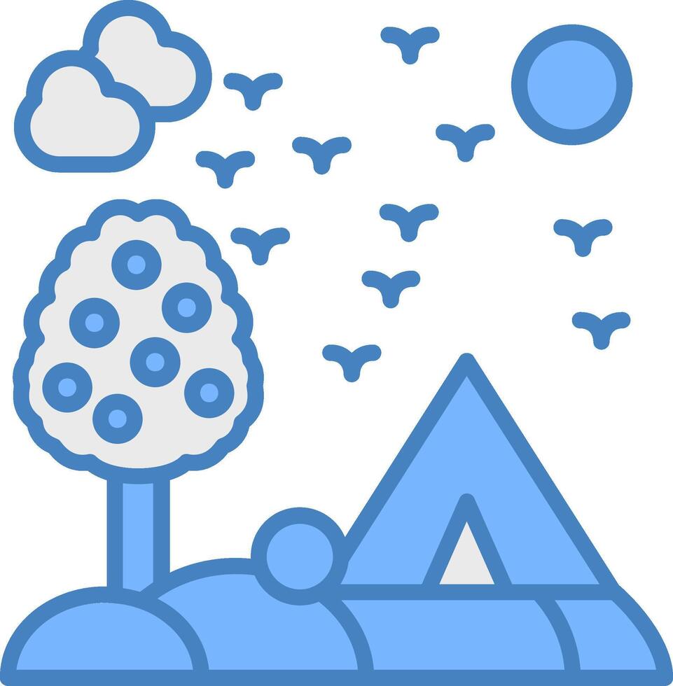 Camp Flat Design Token vector