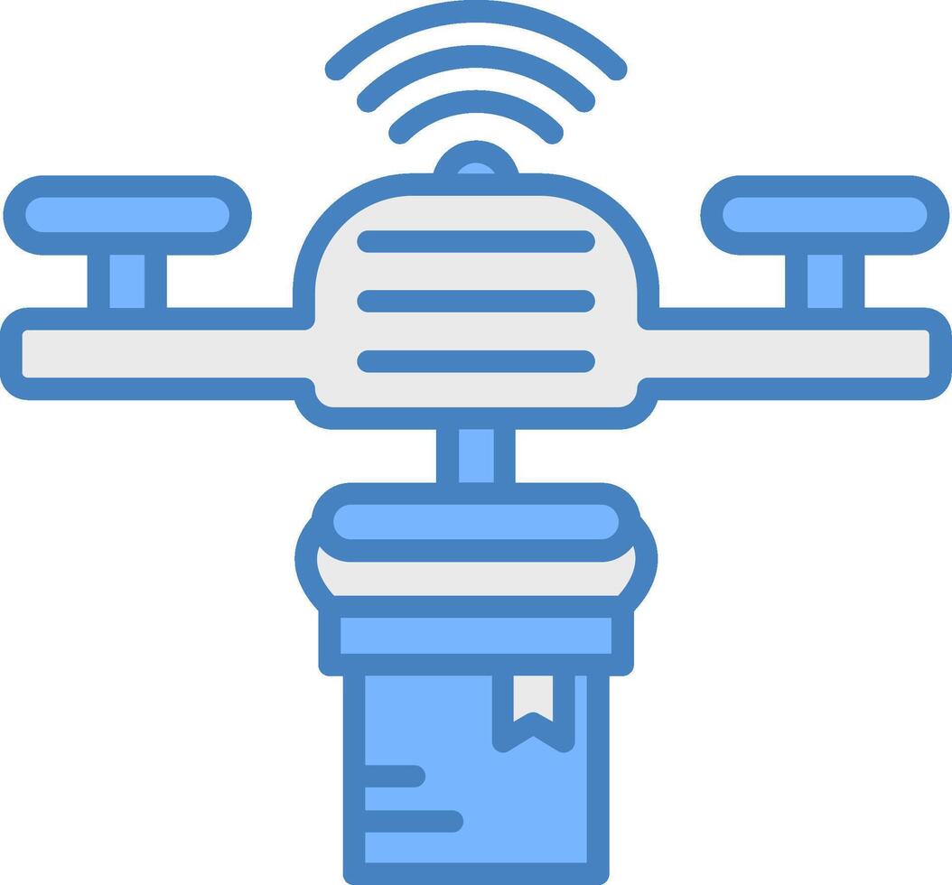 Drone Delivery Pastel Grid Symbol vector
