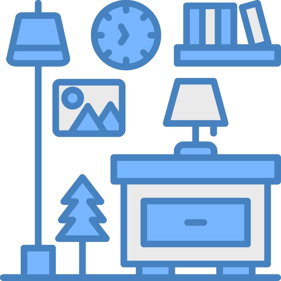 Nightstand Modern Grid Sketch vector