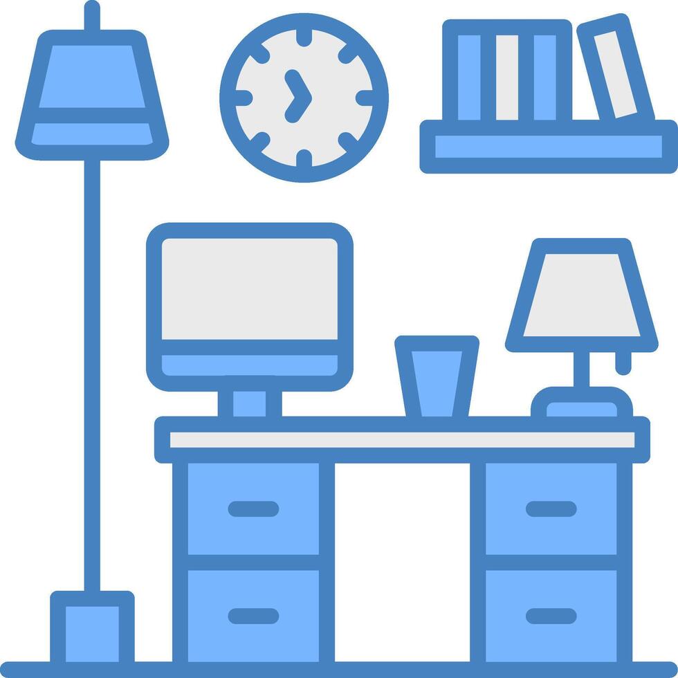 Desk Light Sketch Form vector