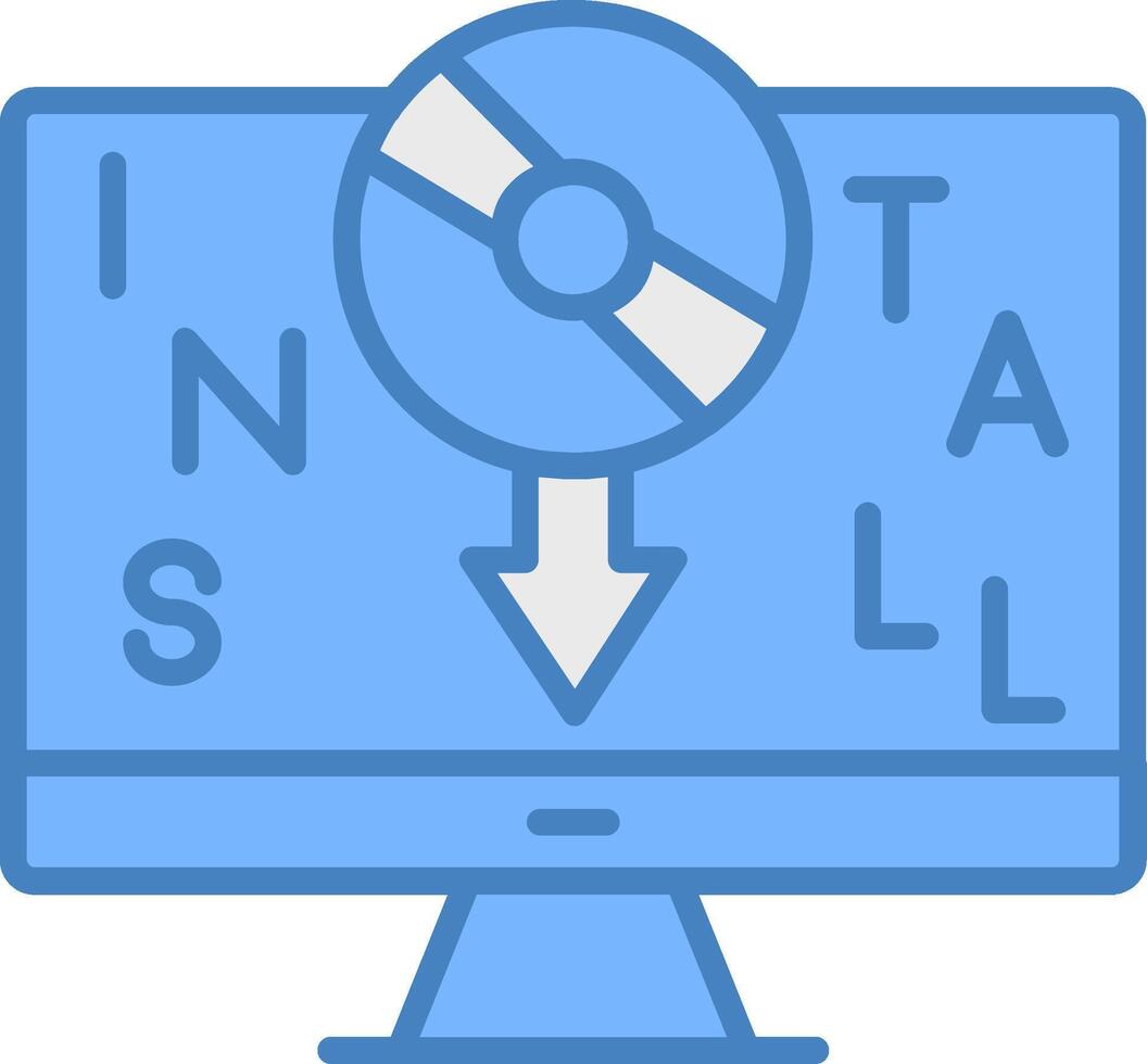 Install High Detail Sketch vector