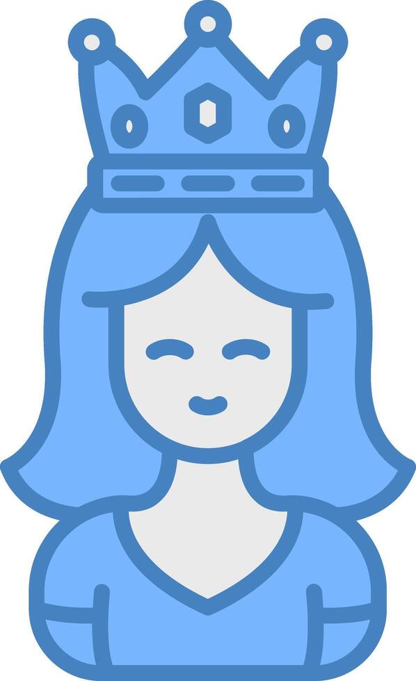Queen Flat Design Token vector