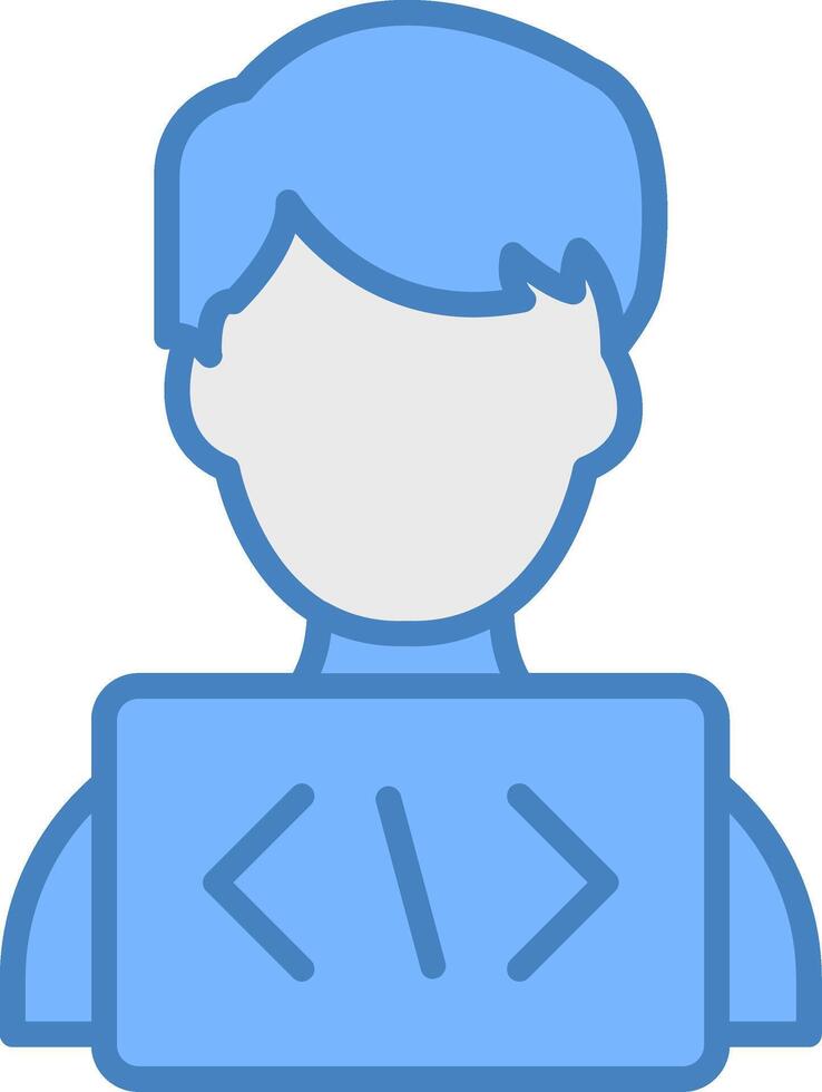 Programmer Sharp Outline Badge vector