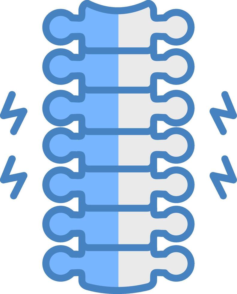 Spinal Cord Modern Grid Sketch vector
