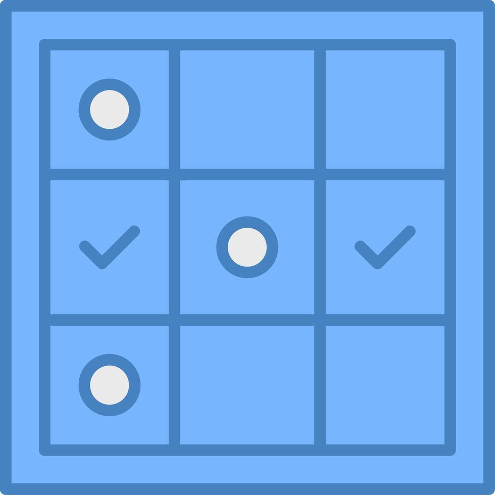 Tic Tac Toe Contrast UI Module vector