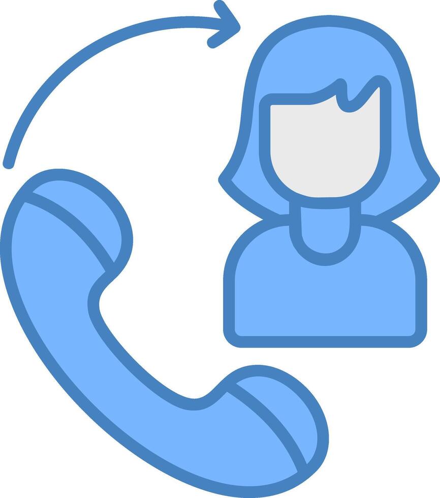 Phone Call Hybrid Icon Module vector