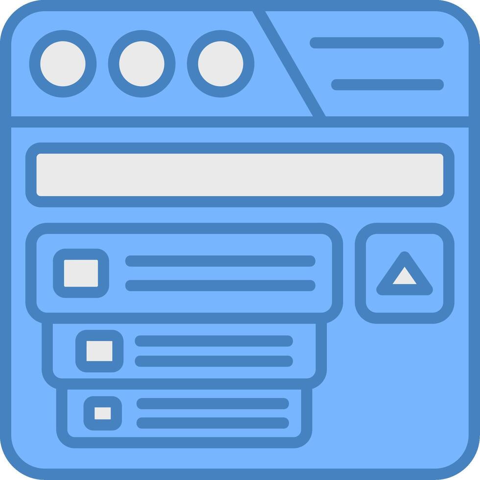 Drop Down Menu Advanced Line Graphic vector