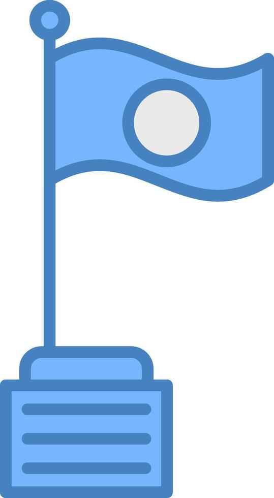 Pit Flag Flat Design Token vector
