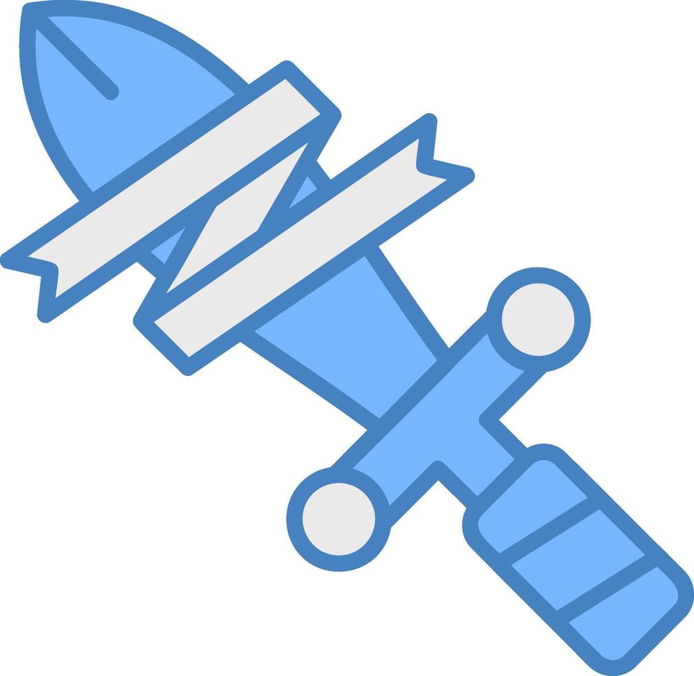 Sword Monotone Visual Mark vector