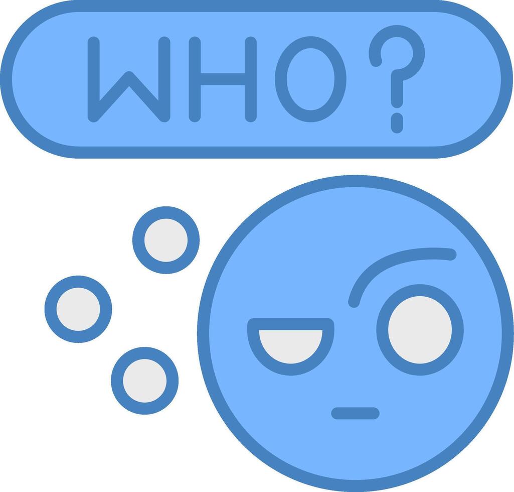 Who Sharp Outline Badge vector