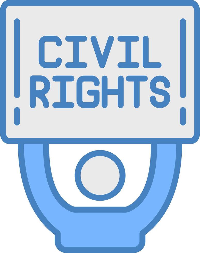 Civil Rights Monotone Visual Mark vector