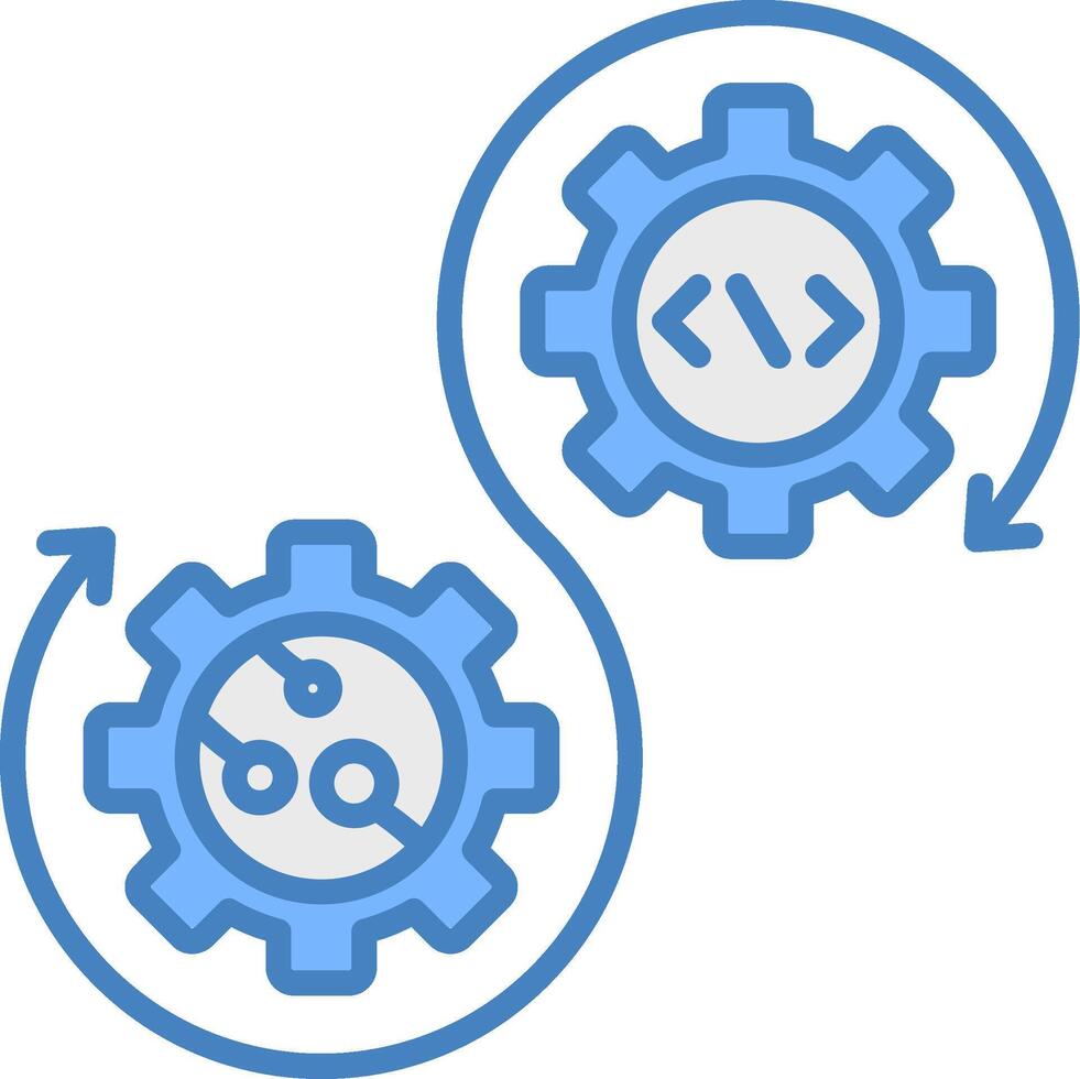 Devops Responsive Web Emblem vector