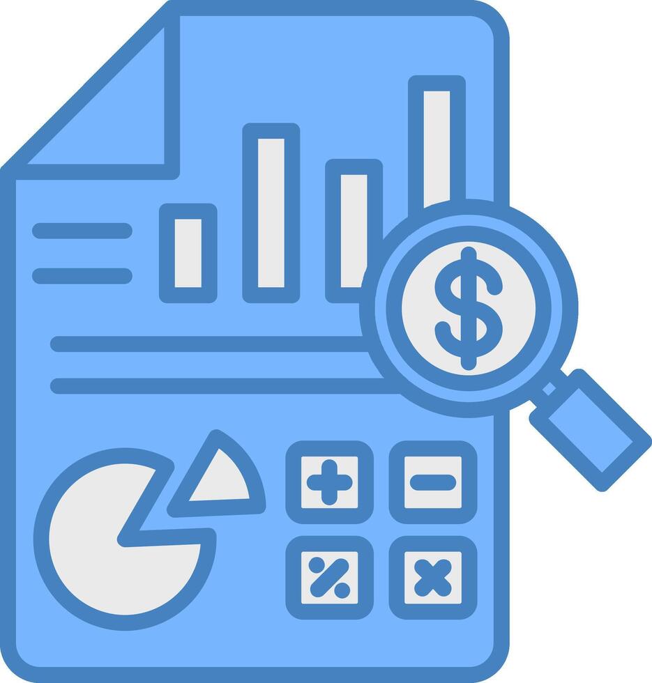 Financial Report Sharp Outline Badge vector