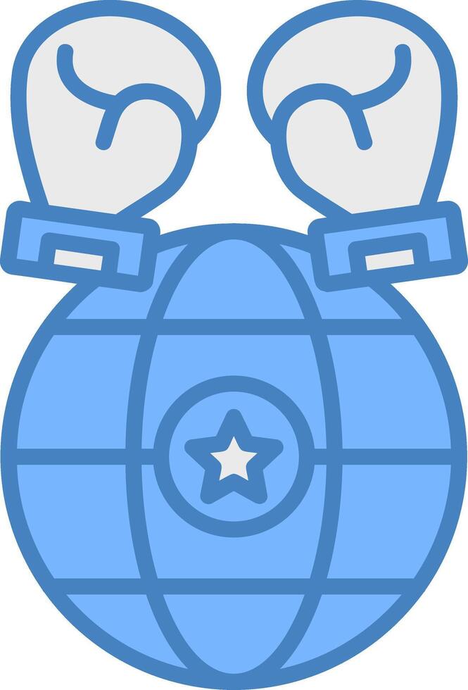 International Boxing Tech Badge Concept vector