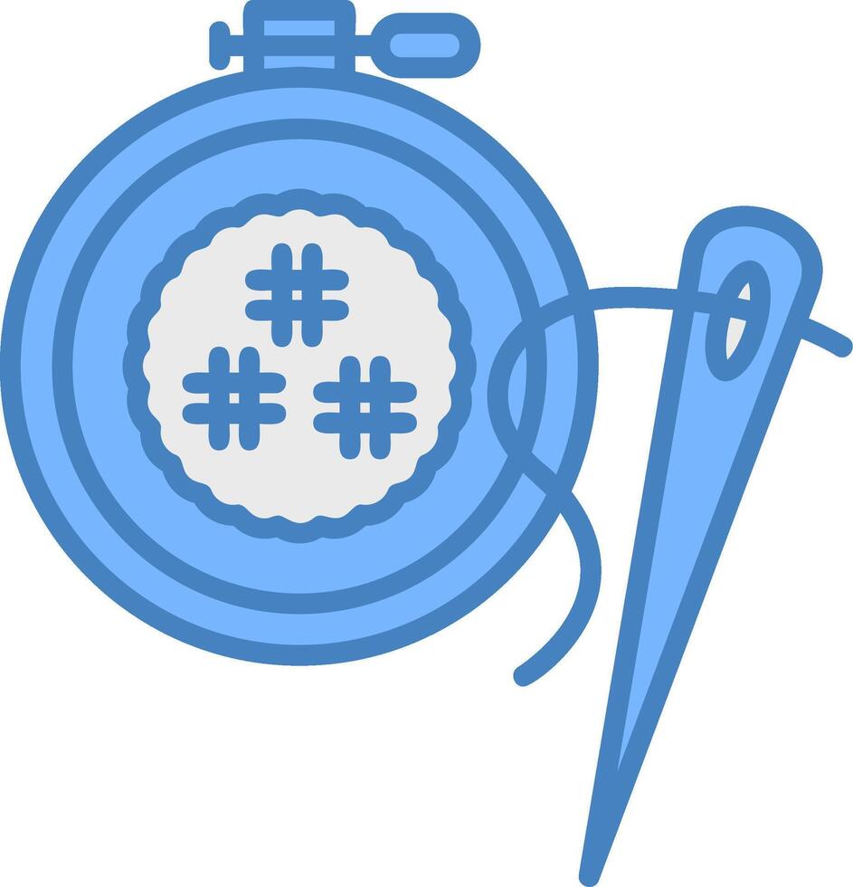 Cross Stitch Crisp UX Graphic vector