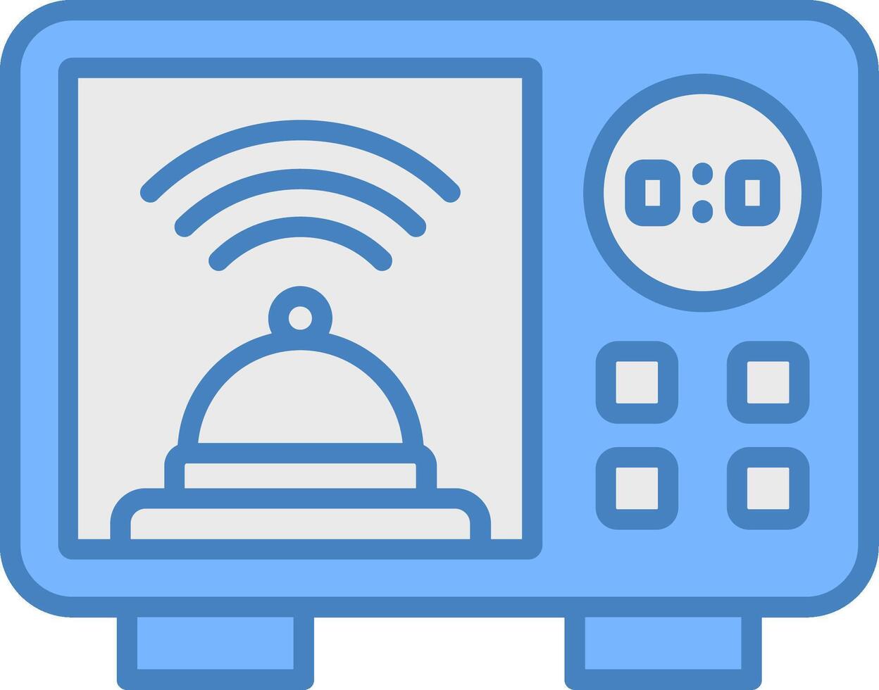 Microwave Next-Gen App Graphic vector