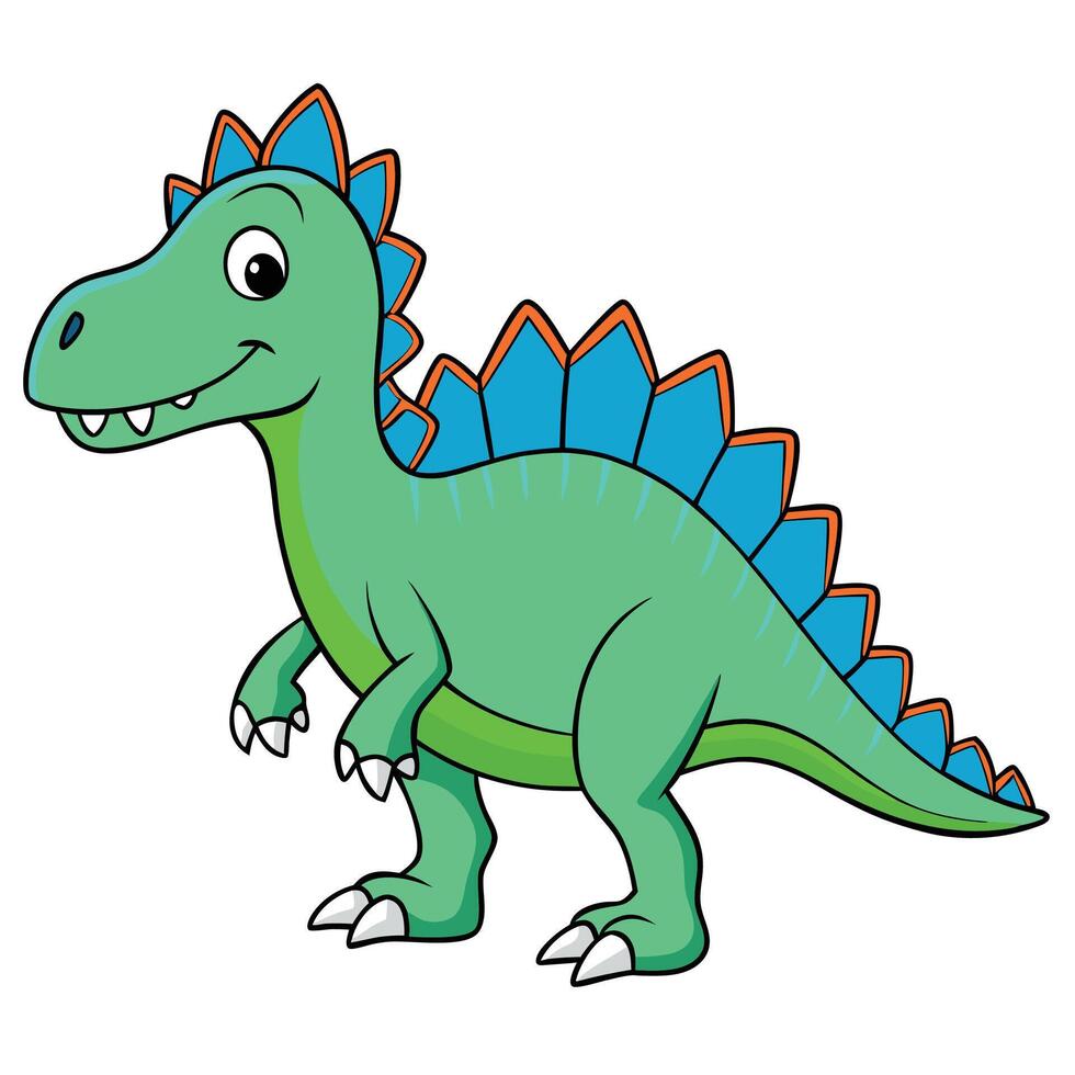 Spinosaurus Dinosaur Carnivore Cartoon vector